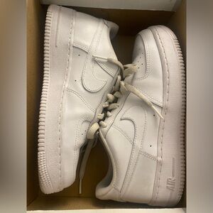 White Nike Air Forces Ones size 8 women